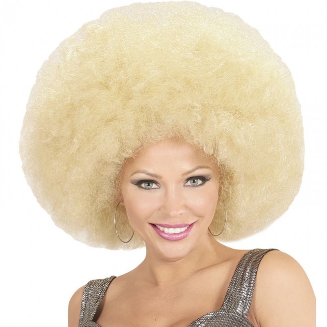 Perruque afro blonde pour déguisement