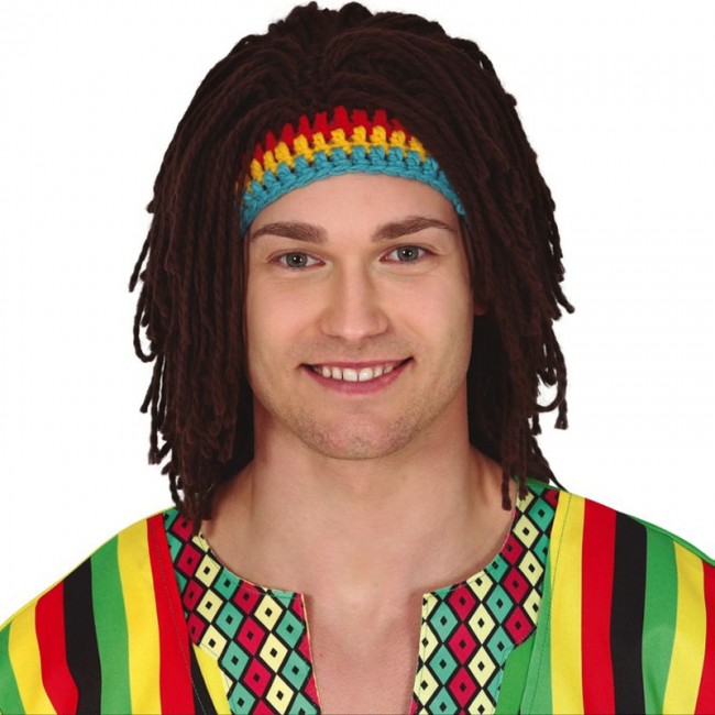 Perruque rasta avec dreadlocks en laine