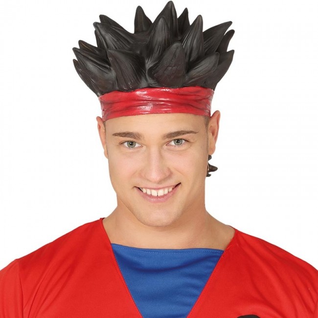 Perruque Son Goku en Latex