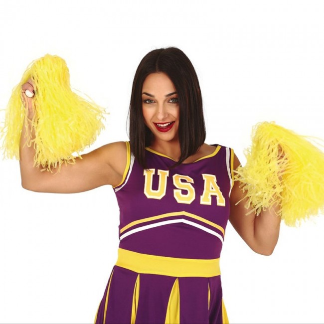 ▷ Achetez Pompons jaunes pour cheerleader en ligne