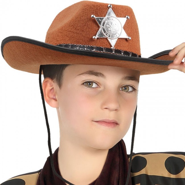 ▷ Achetez Chapeau de cow-boy marron pour enfant en ligne