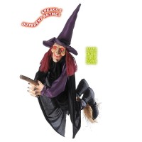 Newzeroin Décoration d/'halloween Sorcière Halloween avec des Lumières Décoration Horreur Sorcière Lumineuse Décoration Intérieure et Extérieure de Jardin de Sorcière d/'halloween 1pcs