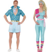 Les couples assortis femme & homme rétro Barbie & Ken Déguisement Costume Outfits 