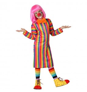 Déguisement Clown Rayée Multicolore pour fille