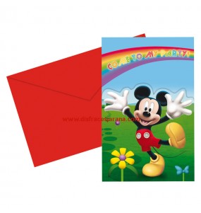 Invitations Mickey Colours - Disney™