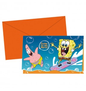 Invitations Bob l'Éponge - Nickelodeon™