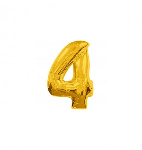 Ballon chiffre 4 - Or