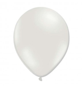 50 Ballons Métalliques - Blanc