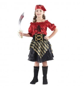 Déguisement Pirate rouge pour fille