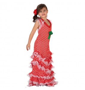 Déguisement Flamenco (Sévillane) Rouge fille