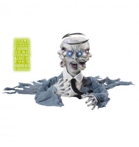 Décoration Tête de Zombie tournante