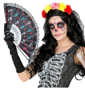 Eventail du jour des morts pour compléter vos costumes térrifiants