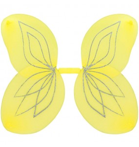 Ailes jaunes pailletées pour compléter vos costumes