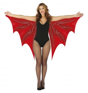 Ailes de chauve-souris géantes rouges pour compléter vos costumes