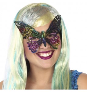 Masque de papillon multicolore pour compléter vos costumes