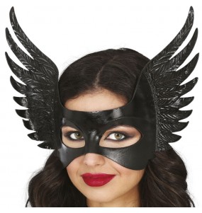 Masque noir avec ailes pour compléter vos costumes