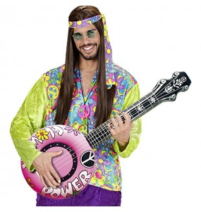 Banjo gonflable rose pour compléter vos costumes