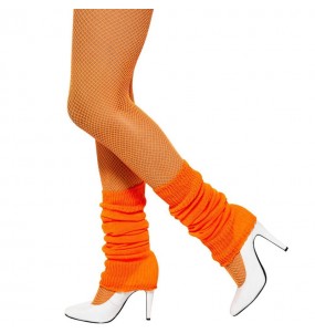 Guêtres Orange Fluo déguisement