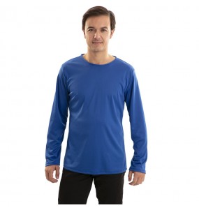 T-shirt bleu adulte à manches longues