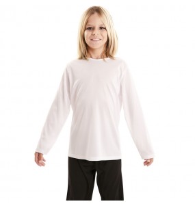 T-shirt blanc enfants à manches longues