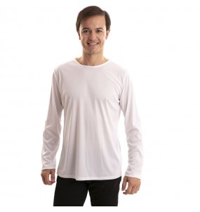 T-shirt blanc homme à manches longues