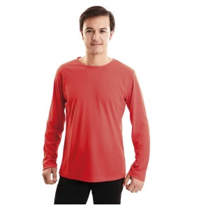 T-shirt rouge adulte à manches longues