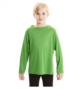 T-shirt vert enfants à manches longues