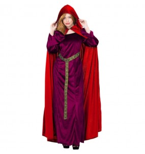 Cape médiévale rouge avec capuchon pour compléter vos costumes