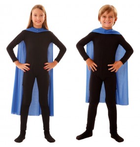 Cape super héros bleue enfant