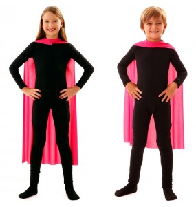 Cape super héros rose enfant