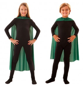 Cape super héros verte enfant