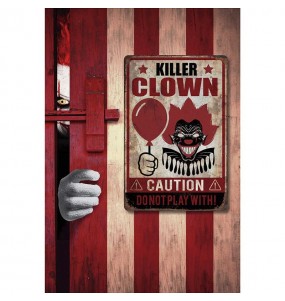 Affiche Danger Killer Clown pour la décoration Halloween