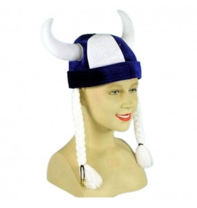 Casque viking avec tresses pour compléter vos costumes