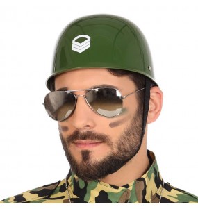 Casque de soldat vert pour compléter vos costumes