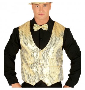 Gilet à paillettes Doré