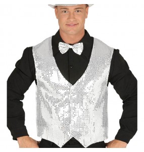 Gilet à paillettes Argent