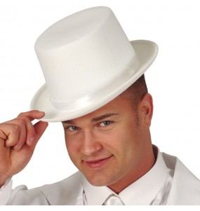 Chapeau en feutre blanc pour compléter vos costumes