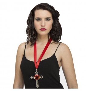 Collier croix Vampire