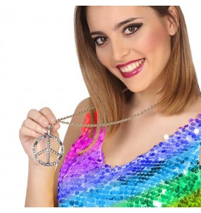 Collier Hippie argenté pour compléter vos costumes