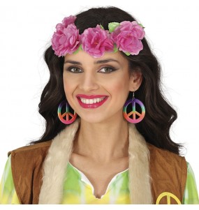 Couronne fleurs roses pour compléter vos costumes