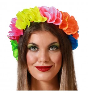 Couronne de fleurs néon pour compléter vos costumes