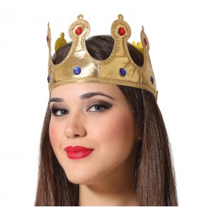 Couronne en tissu doré pour compléter vos costumes