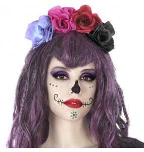 Bandeau multicolore Catrina pour compléter vos costumes térrifiants