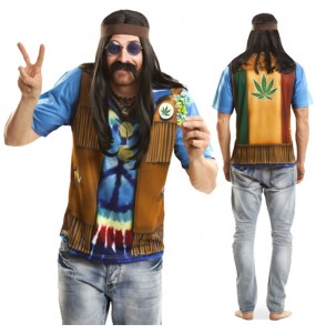 Tee-shirt Hippie hyperréaliste adulte