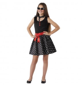 Costume Fille 50's noire fille