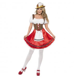 Costume Allemande Oktoberfest avec tablier femme