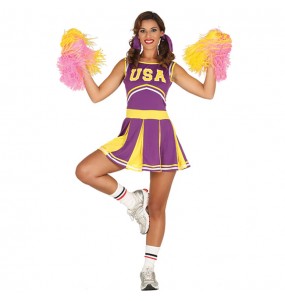 Déguisement de pompom girl USA rouge femme : Deguise-toi, achat de