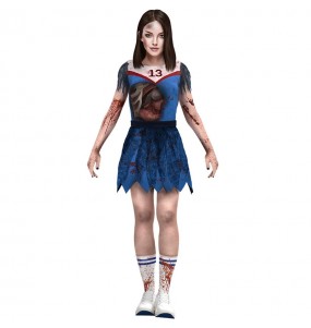 Costume Cheerleader de collège sanglante femme