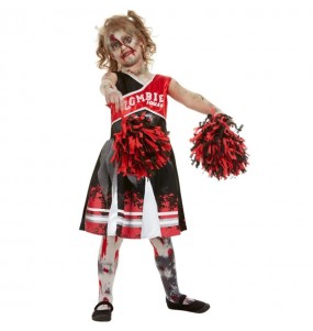 Costume Cheerleader zombie avec pompons fille