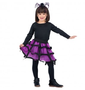 Costume araignée avec tutu violet fille